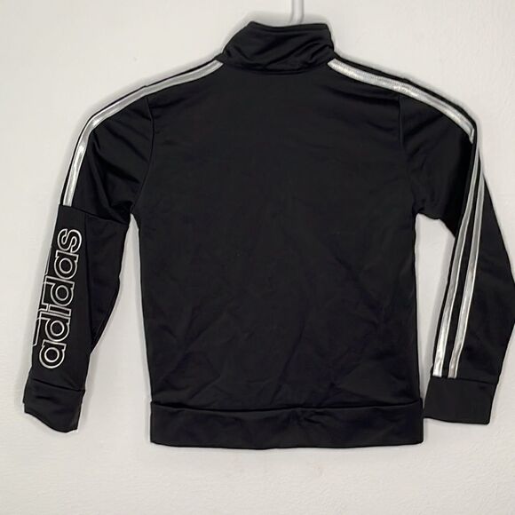 Adidas zip up jacket.  Size 6X.  Holographic stripes. - Picture 2 of 6